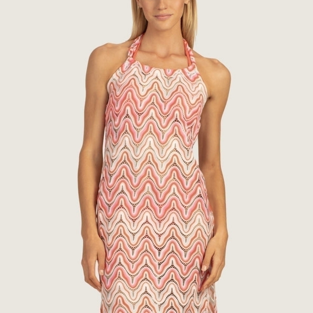 Trina Turk Serafina‎ Crochet Halter Maxi Swirl Dress Size XS New - Picture 5 of 13